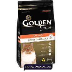 Ração Golden Gatos - Castrado Salmão 